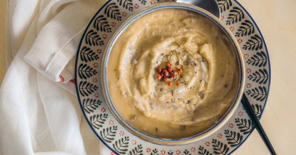 Creamy Yellow Pea Soup | Yuzu Bakes