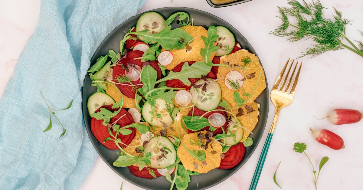 Summer Citrus Salad with arugula and beets | Yuzu Bakes