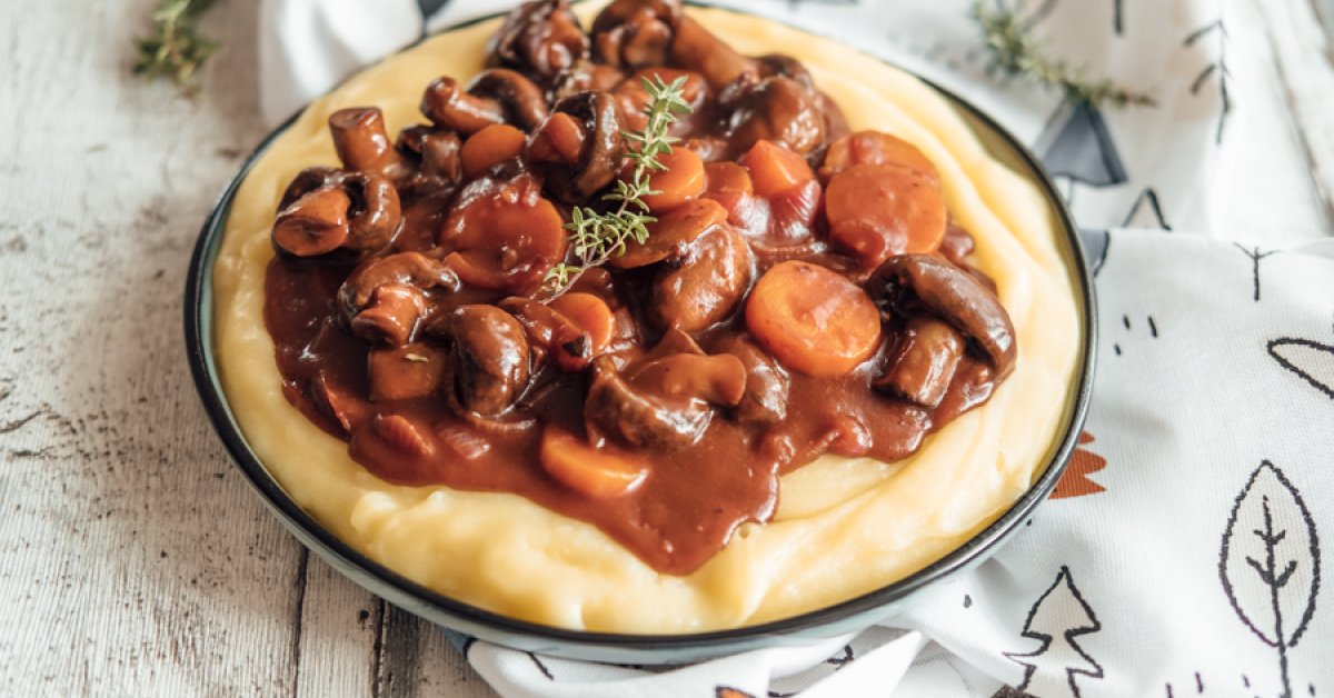 Plant Based Mushroom Bourguignon Recipe Plant Based Mushroom Bourguignon Recipe