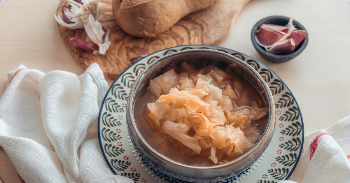 Vegan Russian Sour Cabbage Soup | Yuzu Bakes