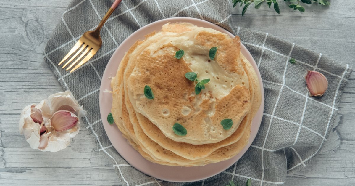 3-Ingredients Savoury Pancakes | Yuzu Bakes