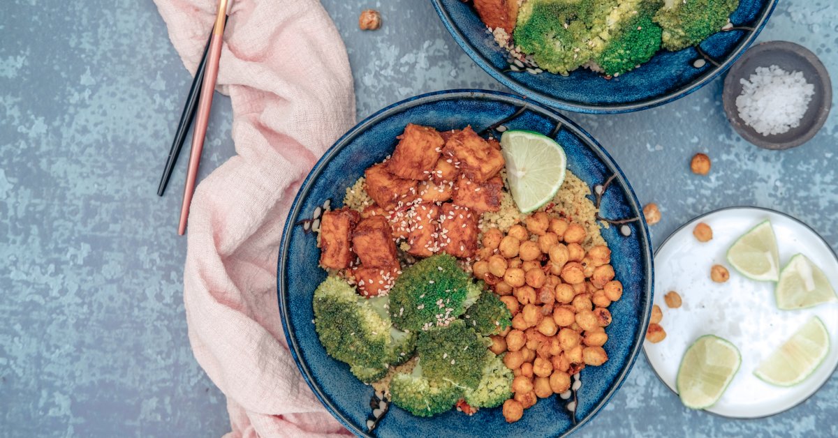 Tempeh buddha bowl Yuzu Bakes