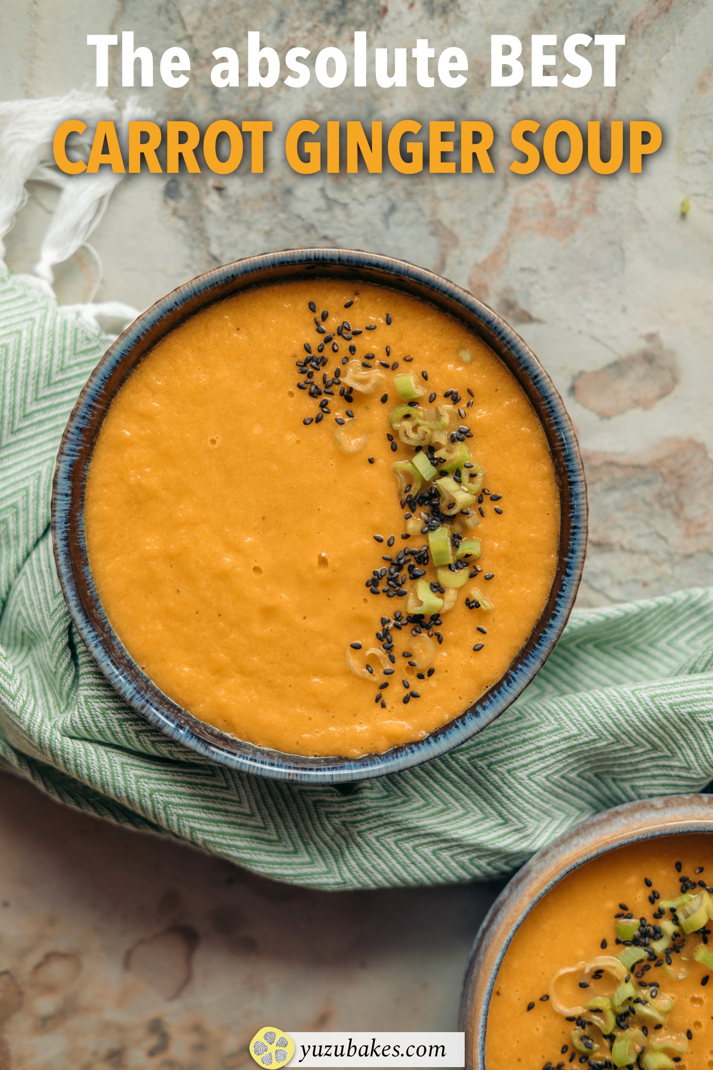 Quick & Easy Carrot Ginger Soup | Yuzu Bakes