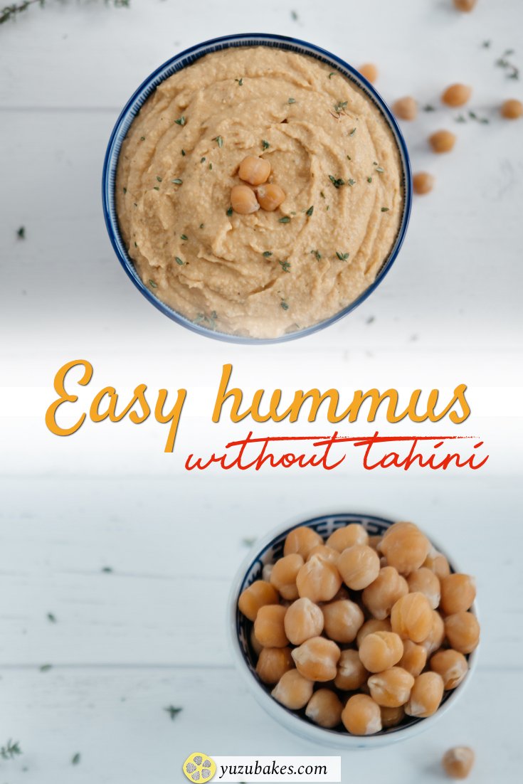 Quick and easy Hummus without tahini Recipe Yuzu Bakes