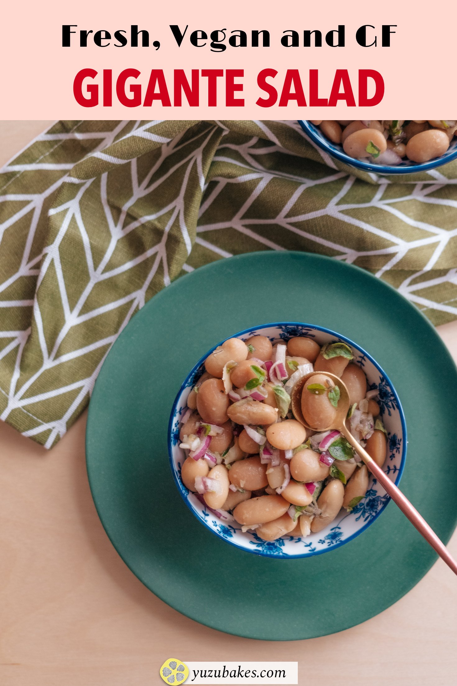 Fresh and Easy Gigante Beans Salad | Yuzu Bakes