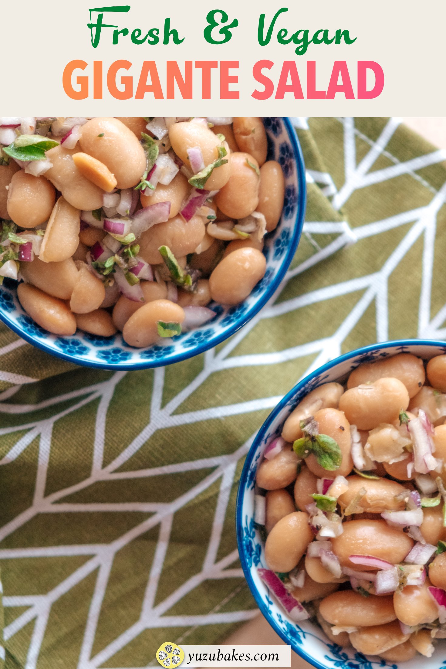 Fresh and Easy Gigante Beans Salad Yuzu Bakes