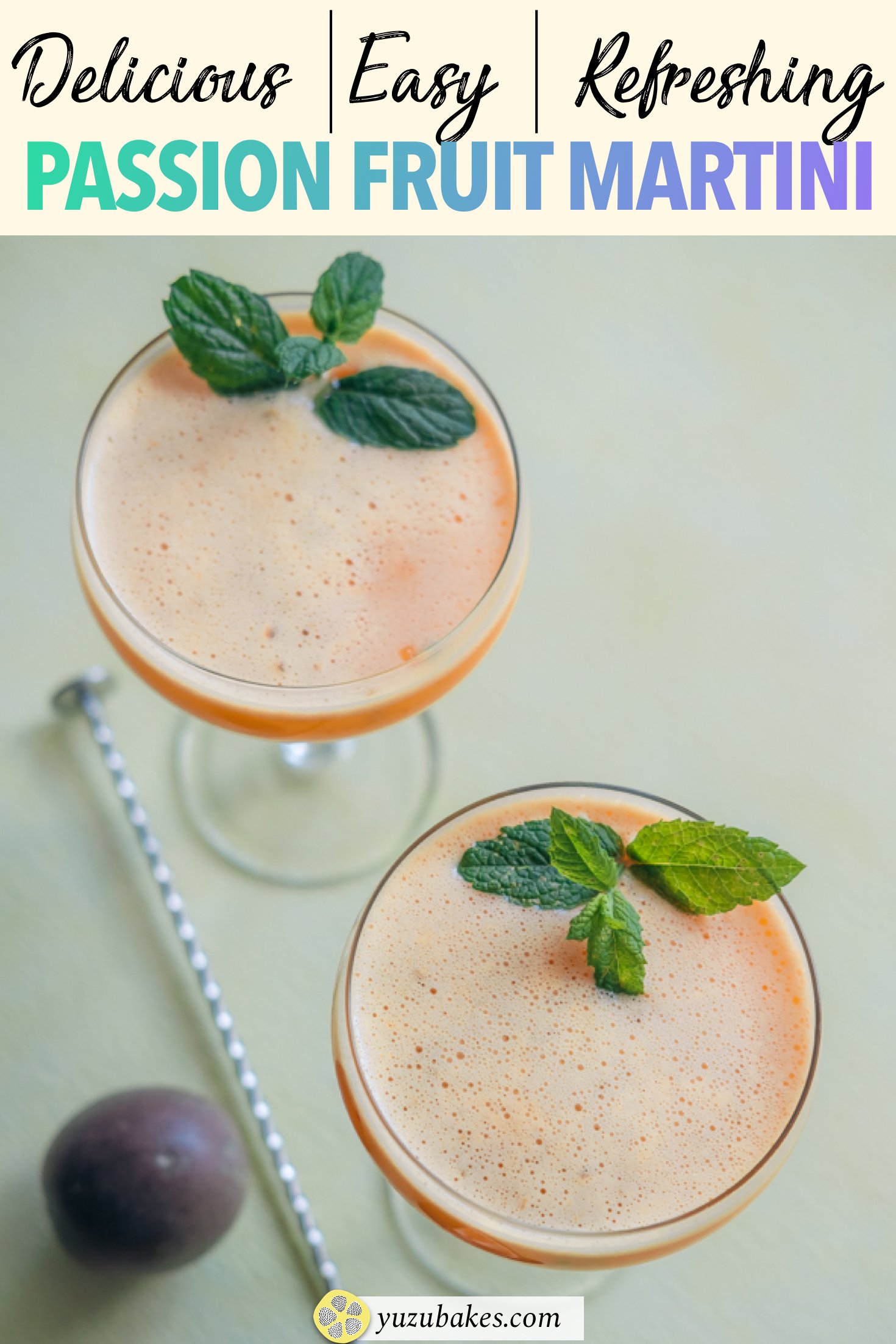 Passion Fruit Martini Yuzu Bakes