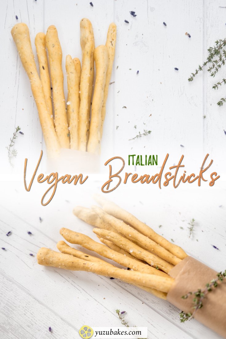 Traditional Vegan breadsticks (Italian Grissini) Yuzu Bakes