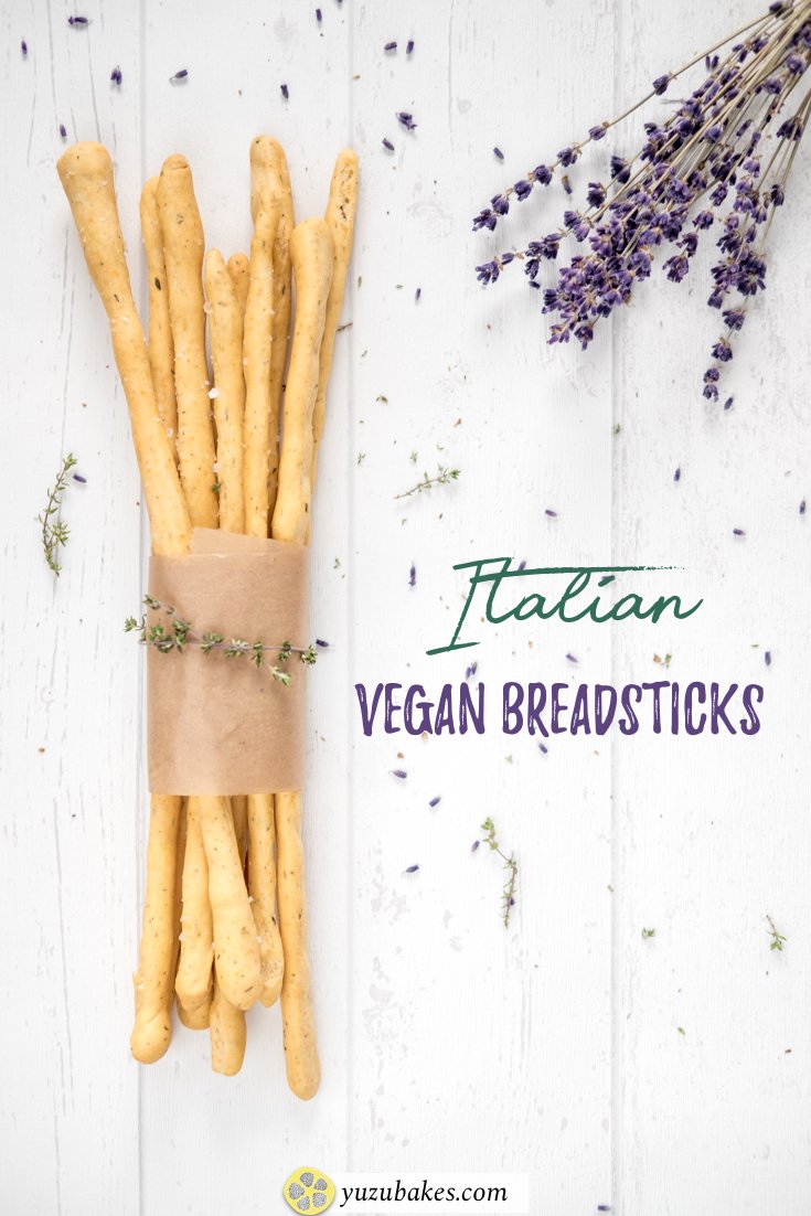 Traditional Vegan breadsticks (Italian Grissini) Yuzu Bakes