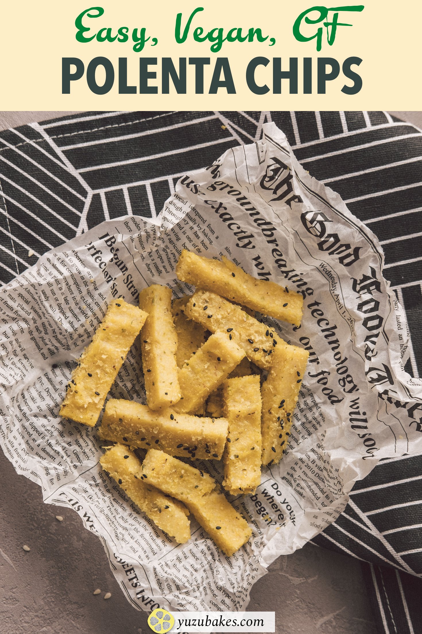 Easy Polenta Chips (Vegan and GlutenFree) Yuzu Bakes