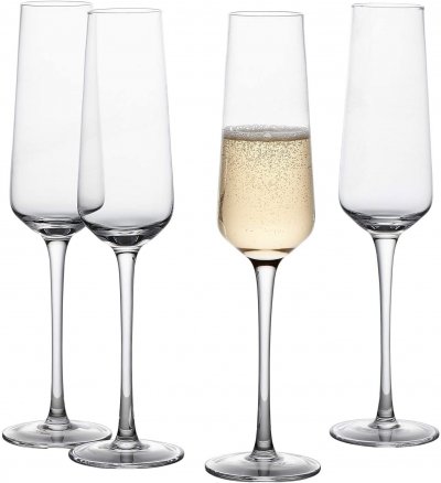 Champagne glasses are some of the most common types of cocktail glasses