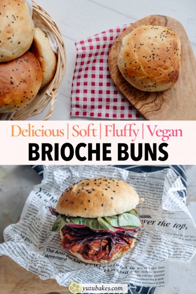Fluffiest Vegan Brioche Buns | Yuzu Bakes