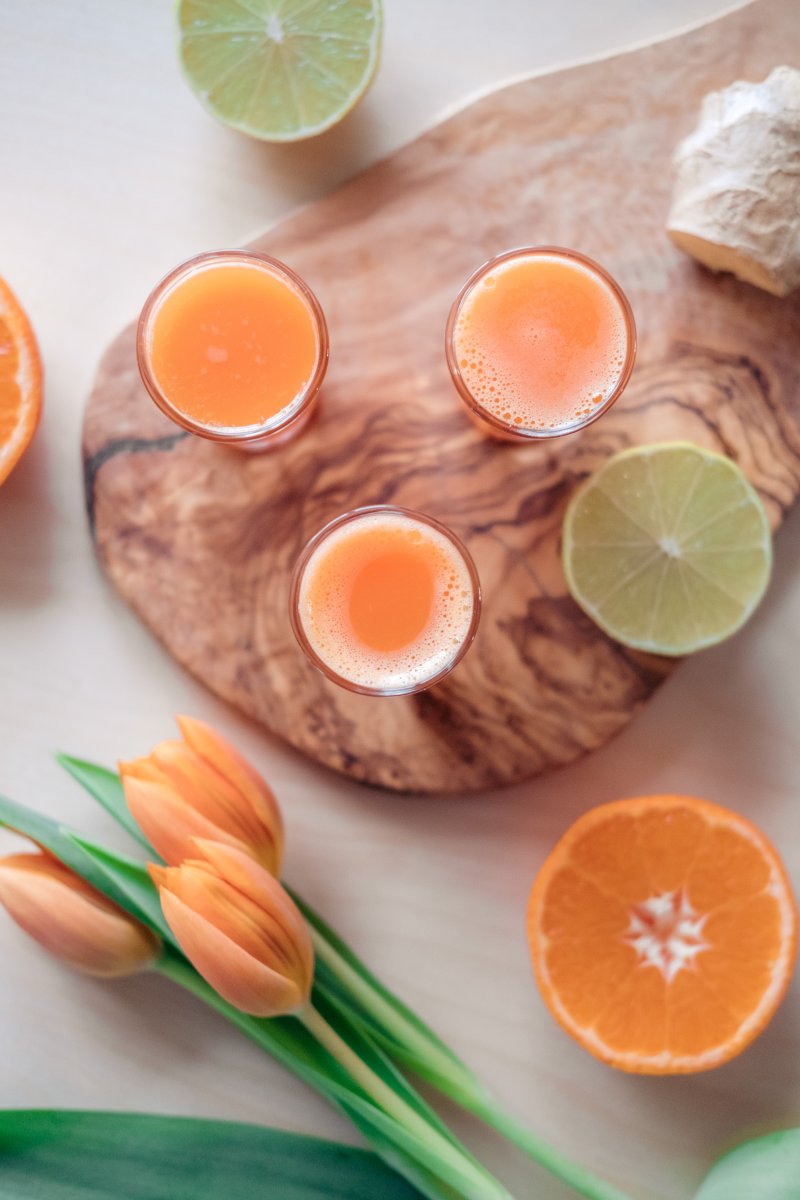 Healthy Orange Ginger Wellness shot