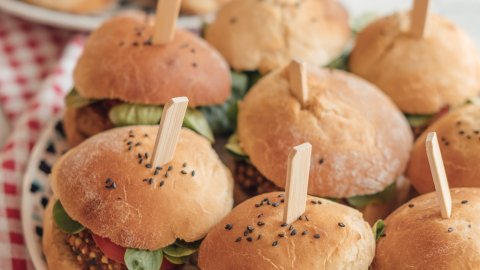 delicious vegan sliders ready to be served