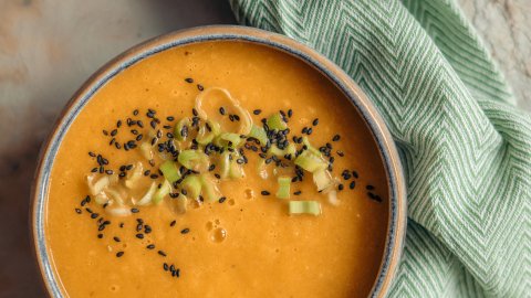 Delicious carrot ginger soup